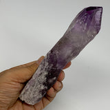 237.1g,6.7"x1.4"x1.5",Amethyst Point Polished Rough lower part from Brazil,B1913