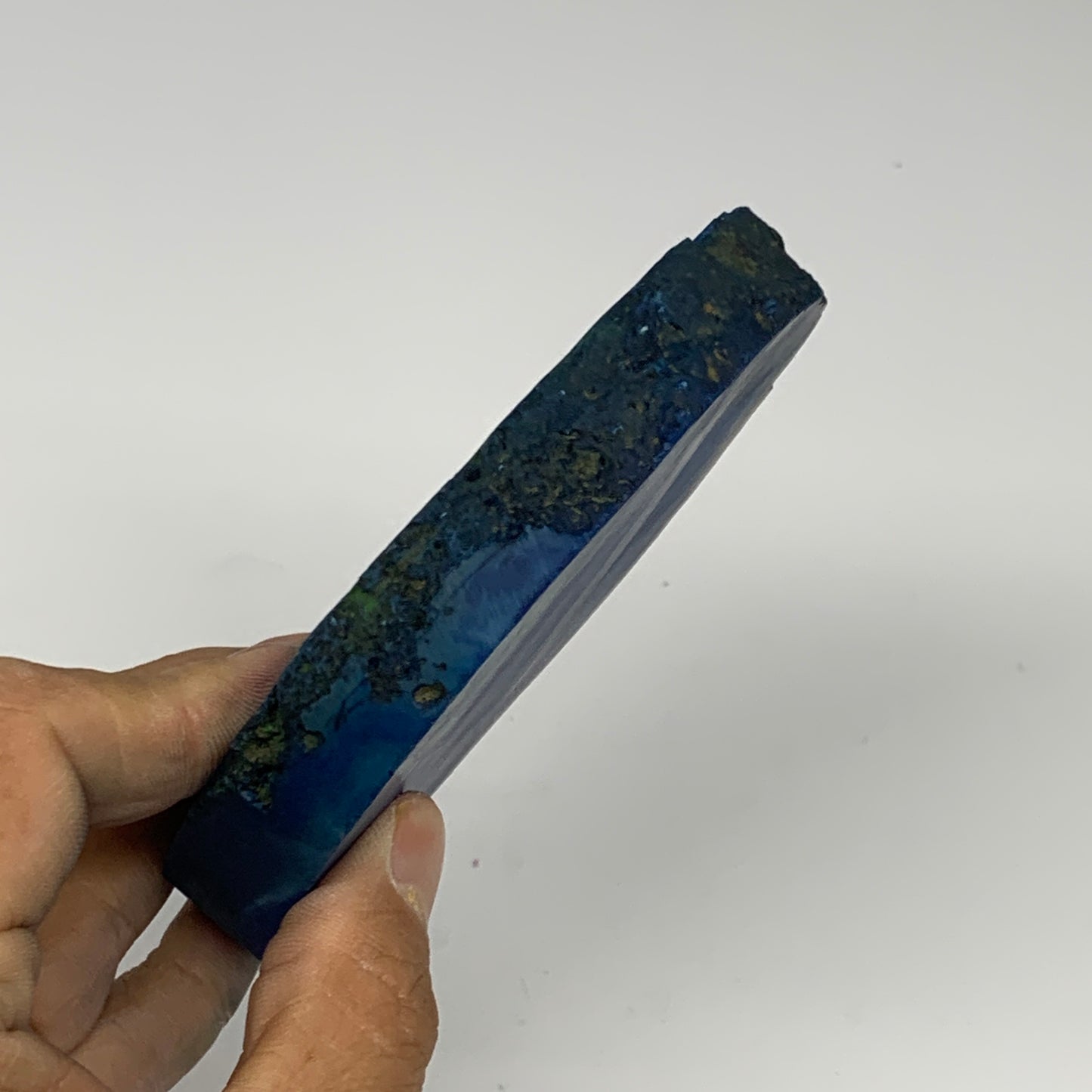 280.1g, 4.1"x3.9"x0.6", Dyed Agate Tea Light Candle Holder Crystal, B25581