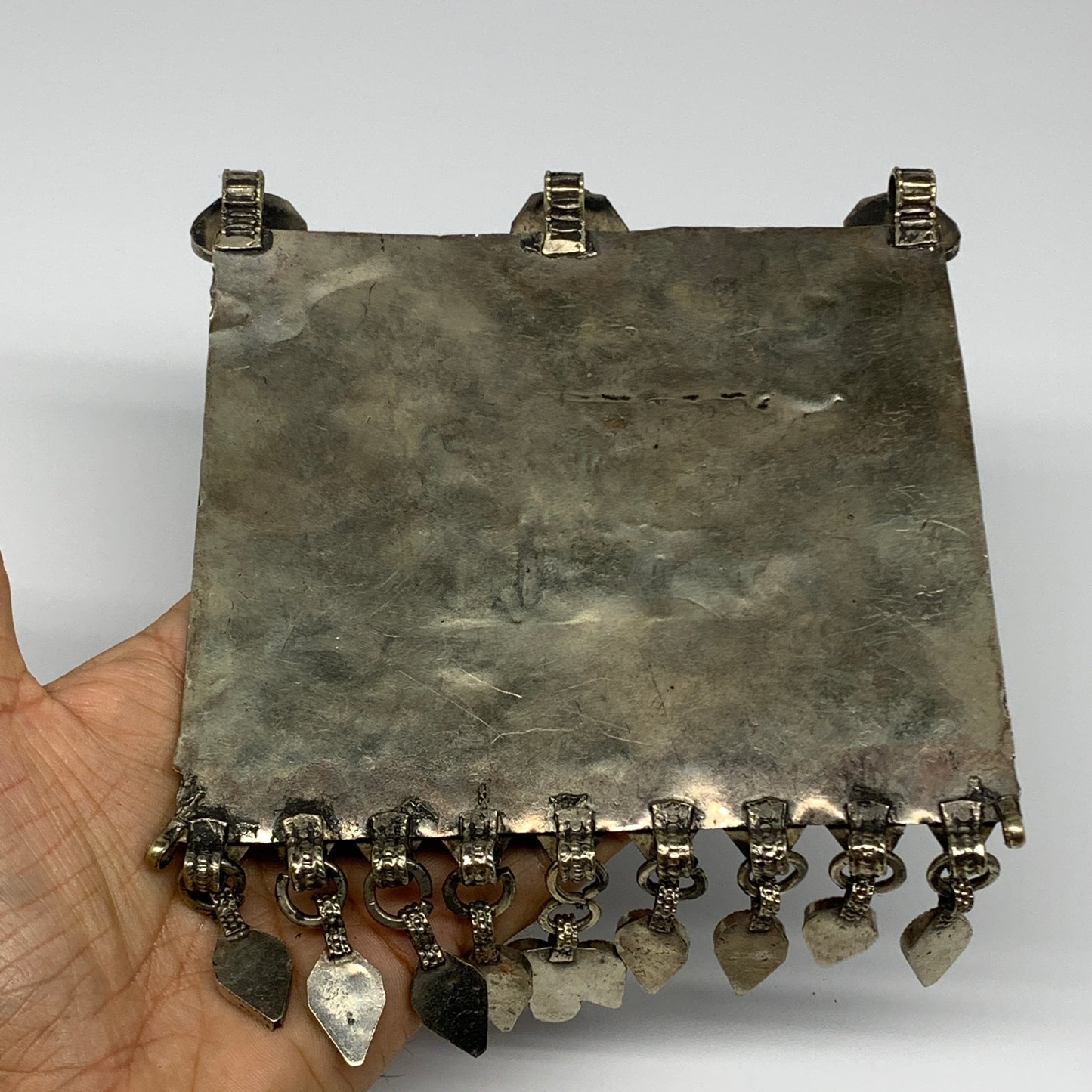 255.4g, 7"x5.3", Kuchi Pendant Large Ethnic Tribal Gypsy, ATS, @Afghanistan,B143