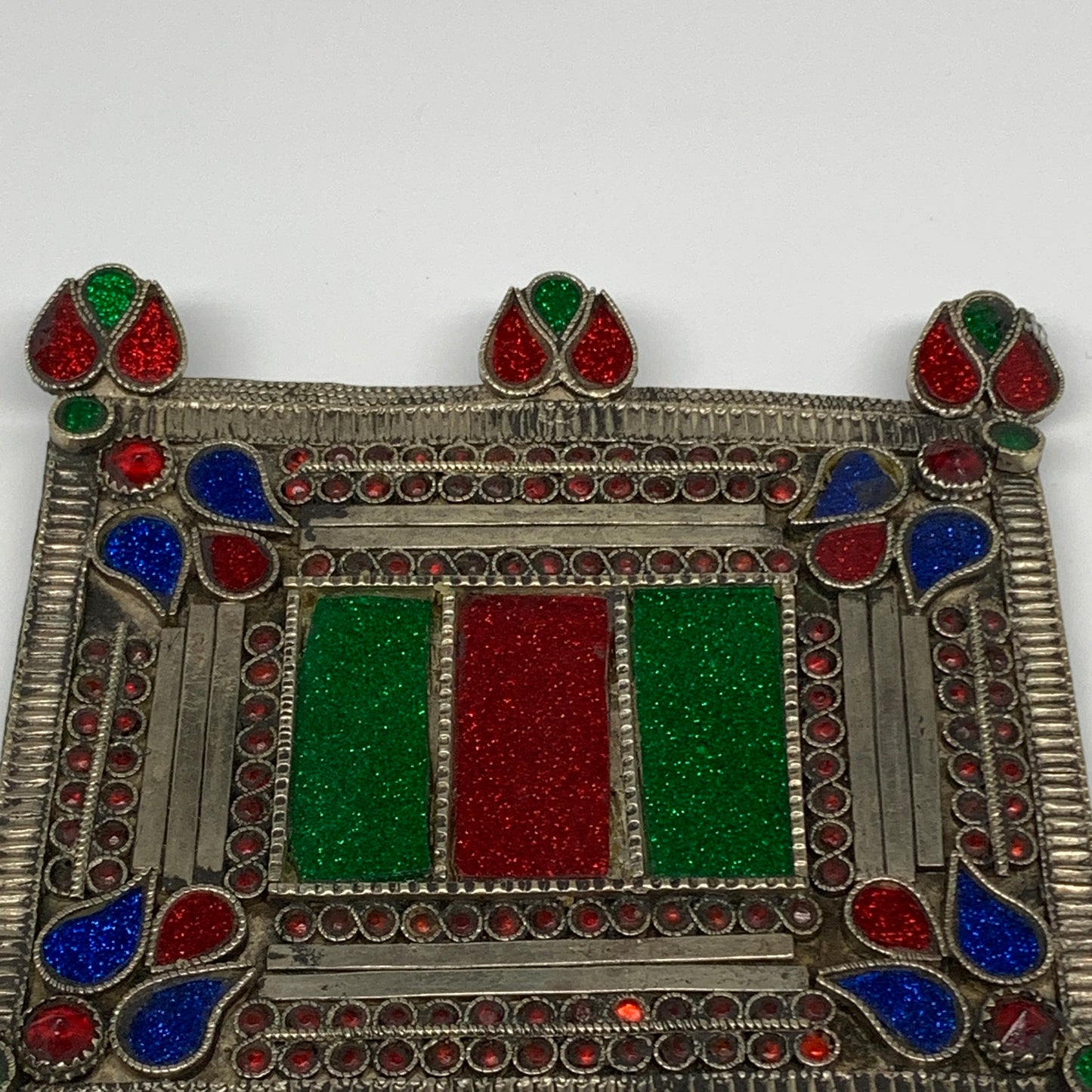 255.4g, 7"x5.3", Kuchi Pendant Large Ethnic Tribal Gypsy, ATS, @Afghanistan,B143