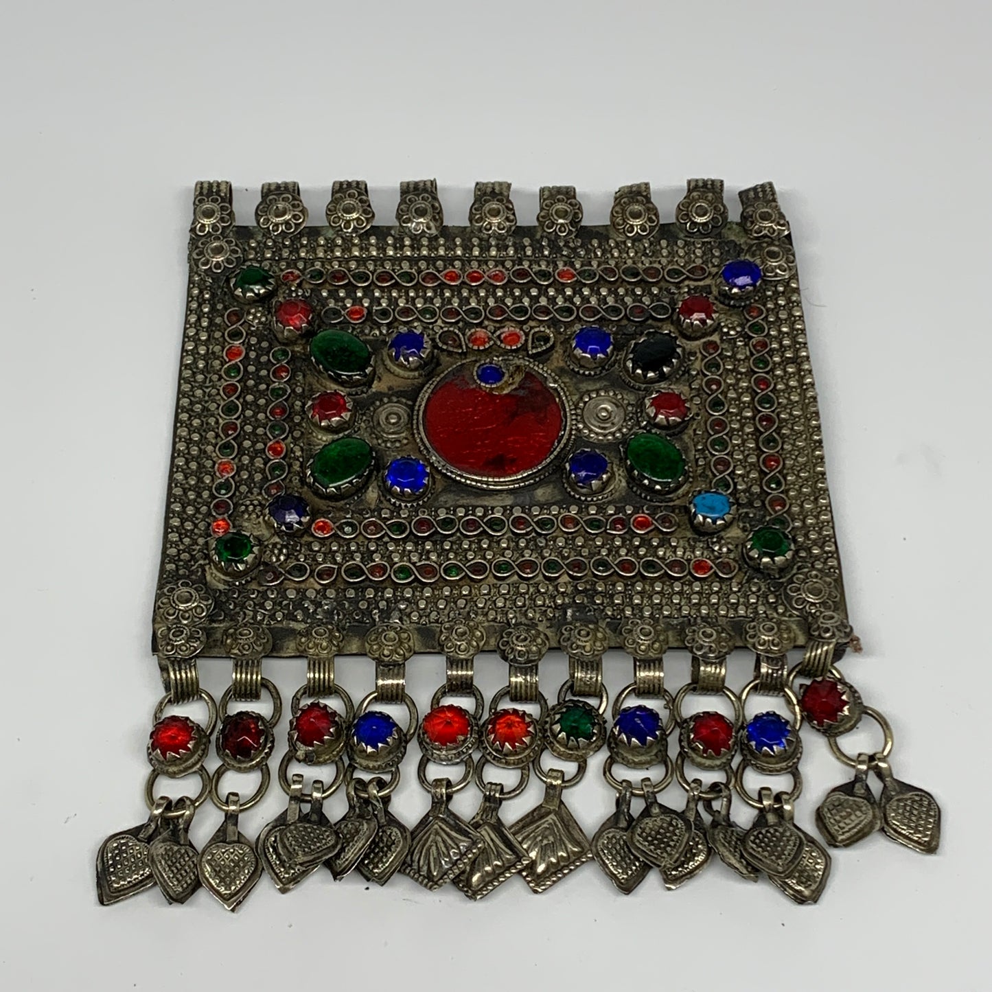 292.6g, 7"x5.5", Kuchi Pendant Large Ethnic Tribal Gypsy, ATS, @Afghanistan,B143