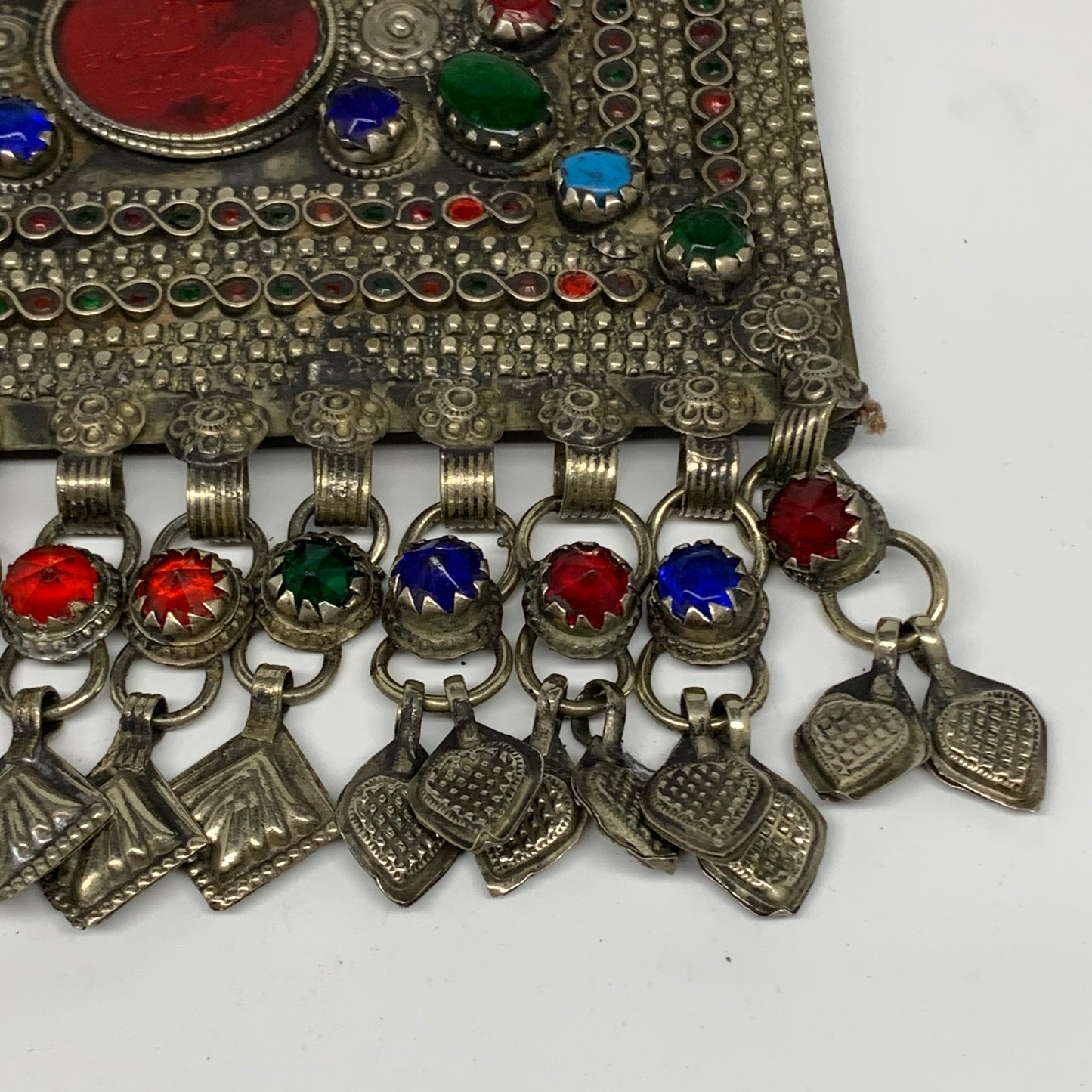 292.6g, 7"x5.5", Kuchi Pendant Large Ethnic Tribal Gypsy, ATS, @Afghanistan,B143