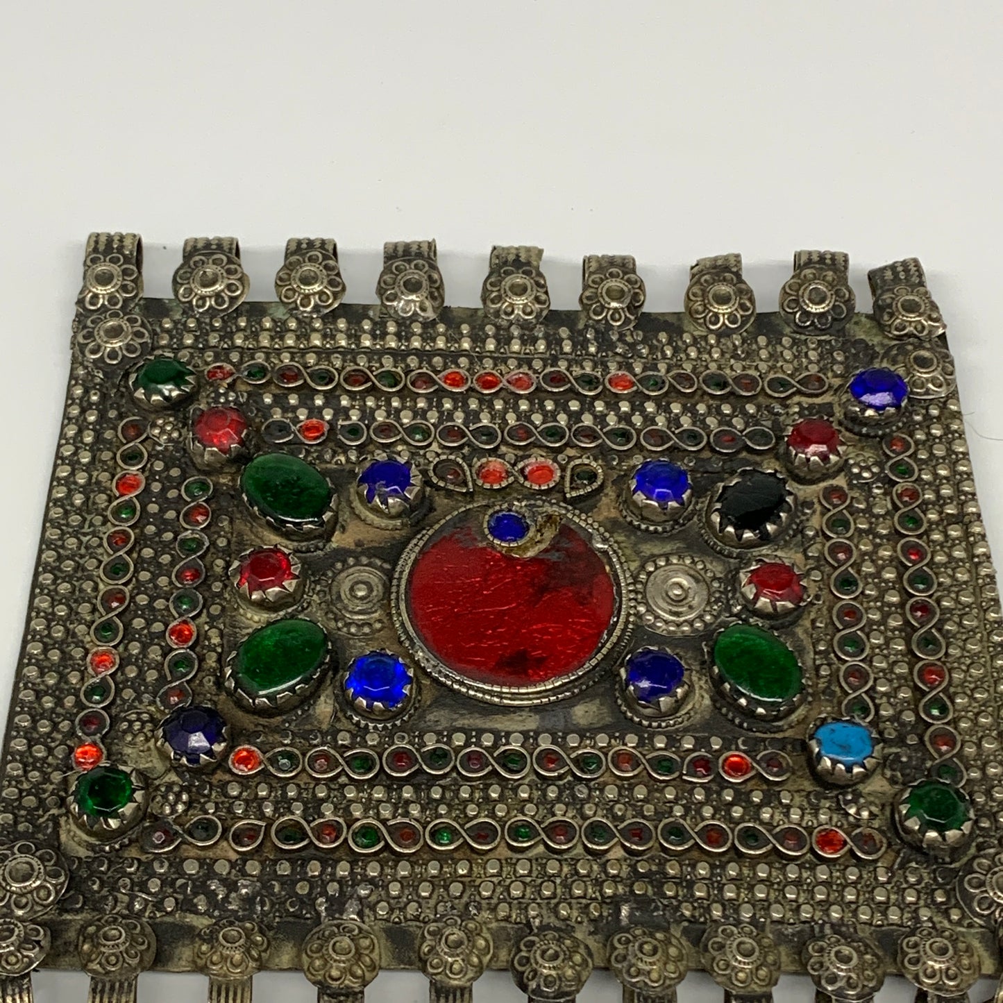 292.6g, 7"x5.5", Kuchi Pendant Large Ethnic Tribal Gypsy, ATS, @Afghanistan,B143
