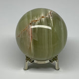 593g, 3" (75mm), Large Green Onyx Sphere Ball Gemstone @Afghanistan, B26015