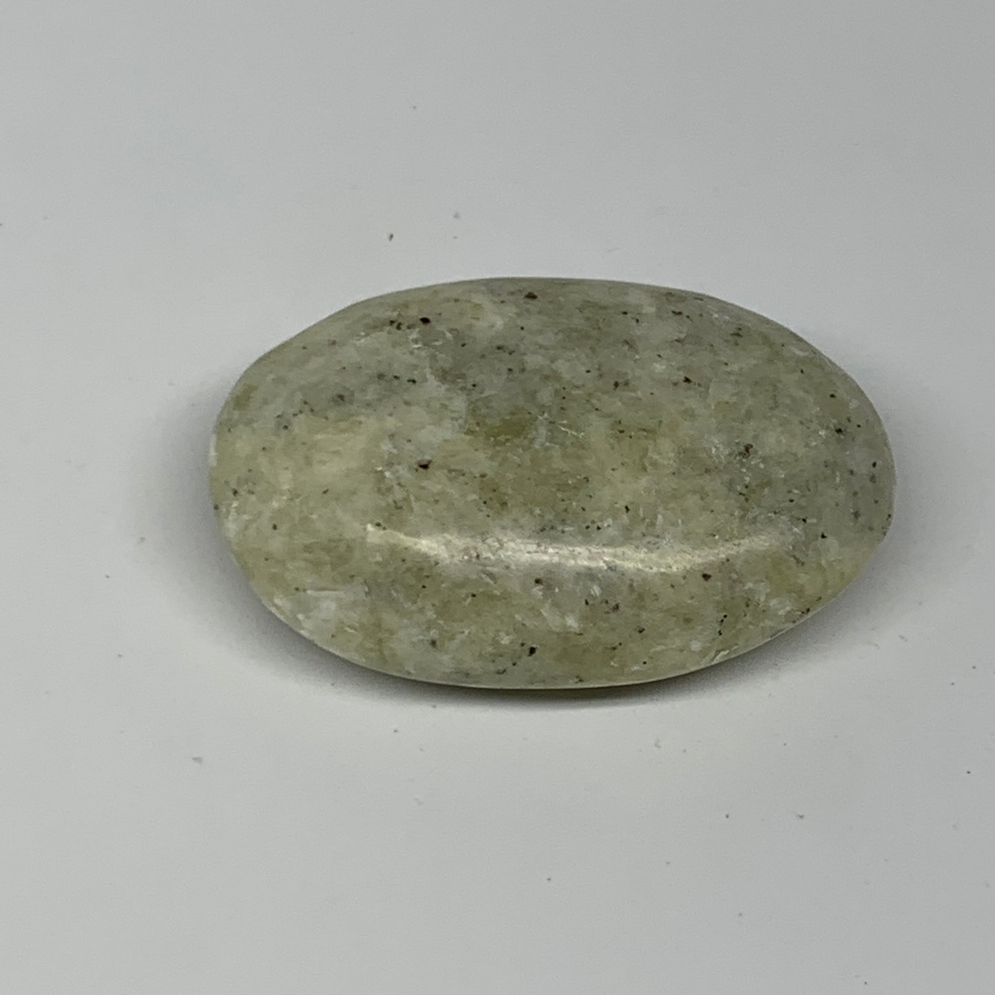 79.2g, 2.4"x1.6"x0.8", Natural Yellow Calcite Palm-Stone Crystal Polished Reiki,