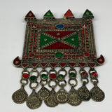 252.2g, 7"x5.4", Kuchi Pendant Large Ethnic Tribal Gypsy, ATS, @Afghanistan,B143