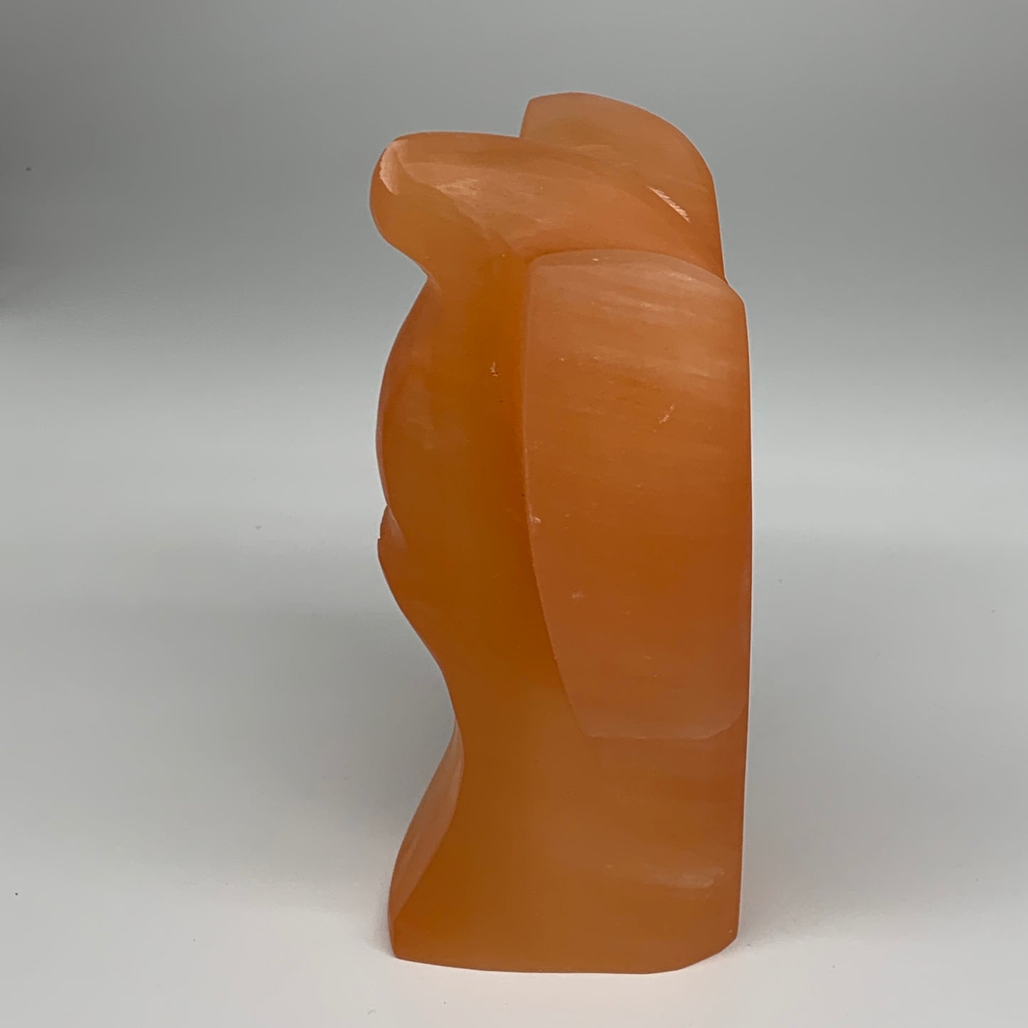 2020g, 7.5"x4.7"x3.2" Orange Selenite (Satin Spar) Angel Lamps @Morocco,B9431