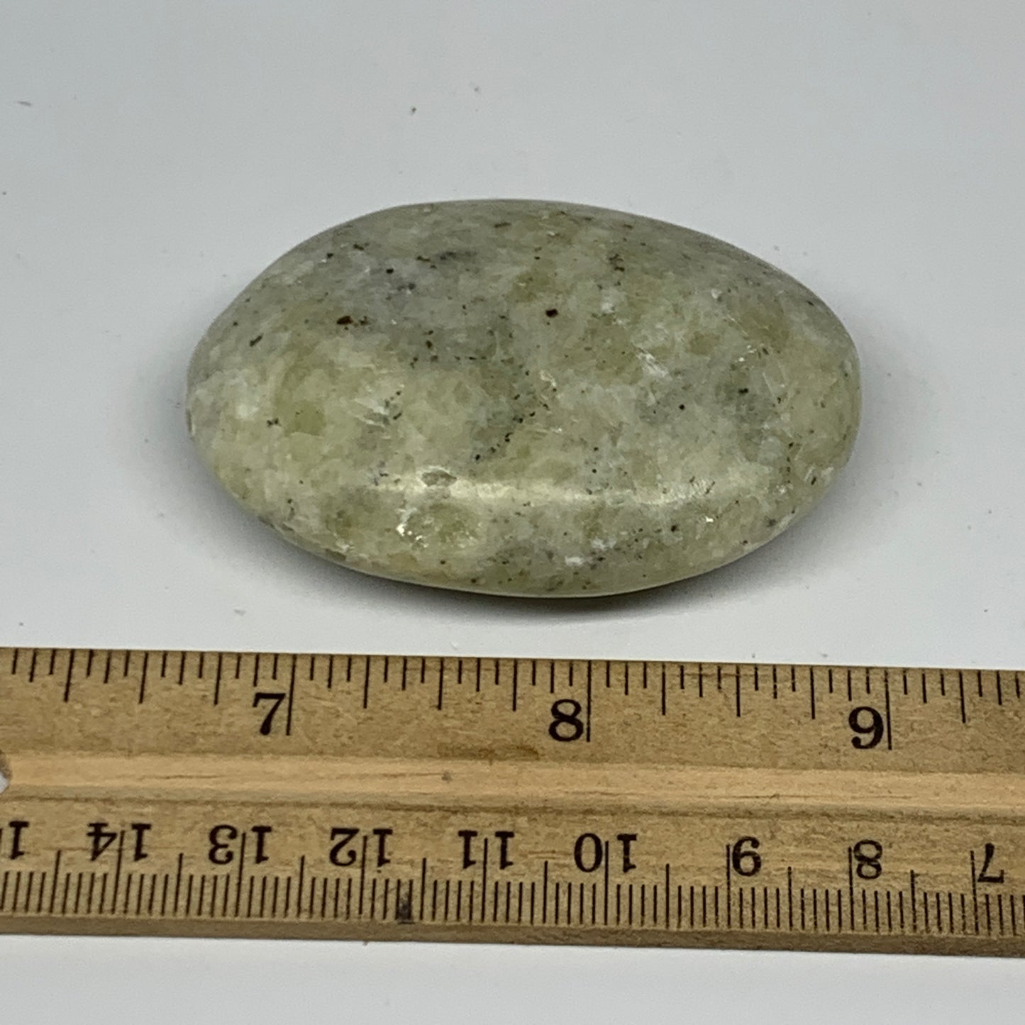 79.2g, 2.4"x1.6"x0.8", Natural Yellow Calcite Palm-Stone Crystal Polished Reiki,