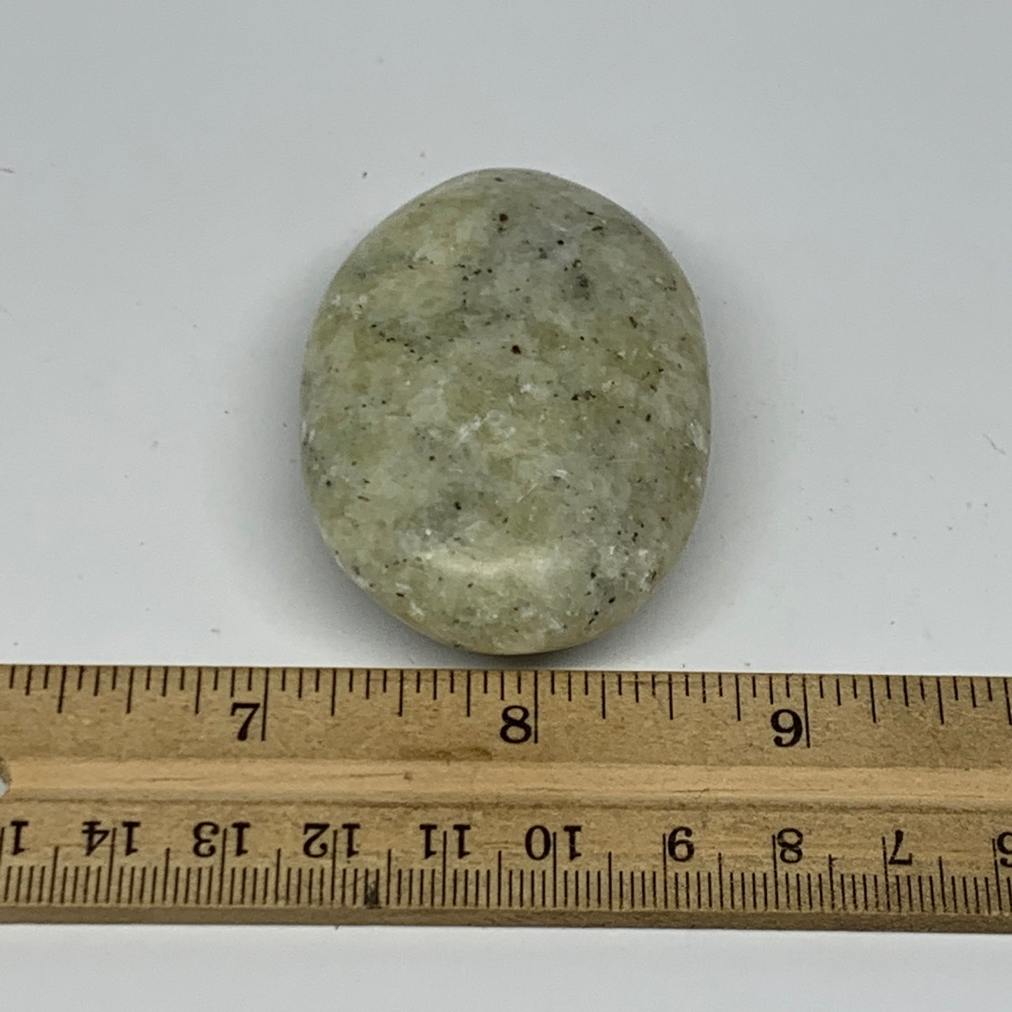 79.2g, 2.4"x1.6"x0.8", Natural Yellow Calcite Palm-Stone Crystal Polished Reiki,