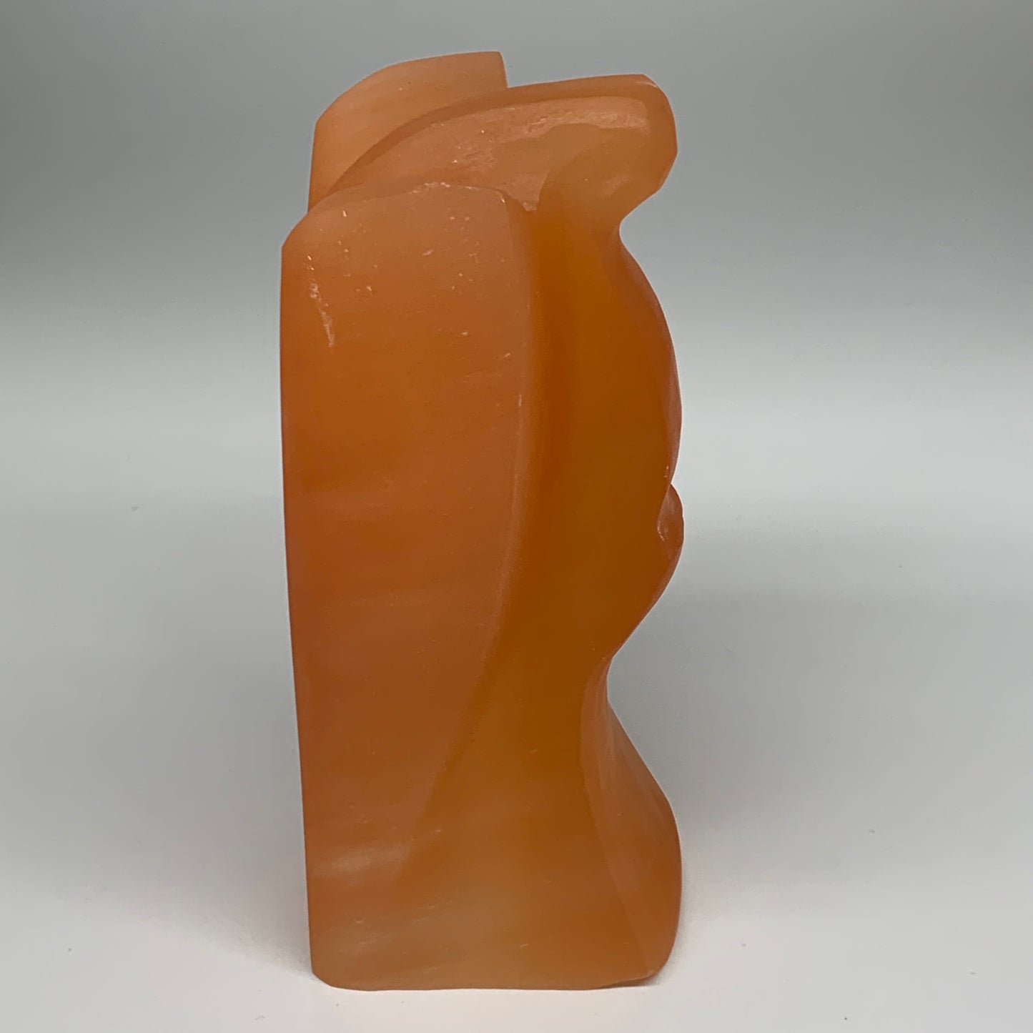 2020g, 7.5"x4.7"x3.2" Orange Selenite (Satin Spar) Angel Lamps @Morocco,B9431