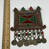 252.2g, 7"x5.4", Kuchi Pendant Large Ethnic Tribal Gypsy, ATS, @Afghanistan,B143