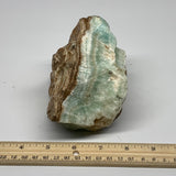 978g, 4.8"x3.4"x3.1", Rough Pistachio Calcite Chunk Mineral @Afghanistan, B24595