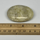 76.2g, 2.3"x1.7"x0.8", Natural Yellow Calcite Palm-Stone Crystal Polished Reiki,