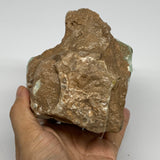 1138g, 4.2"x3.5"x3.2", Rough Pistachio Calcite Chunk Mineral @Afghanistan, B2459