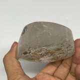 445.7g, 3.5"x3.1"x1.8", Natural Quartz Flame Polished Crystal @Brazil, B19142