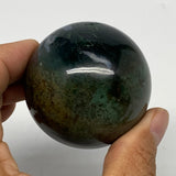 175.3g, 2"(50mm), Natural Moss Agate Sphere Ball Gemstone @India, B22421
