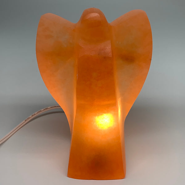 1574g, 7.25"x4.5"x3" Orange Selenite (Satin Spar) Angel Lamps @Morocco,B9433