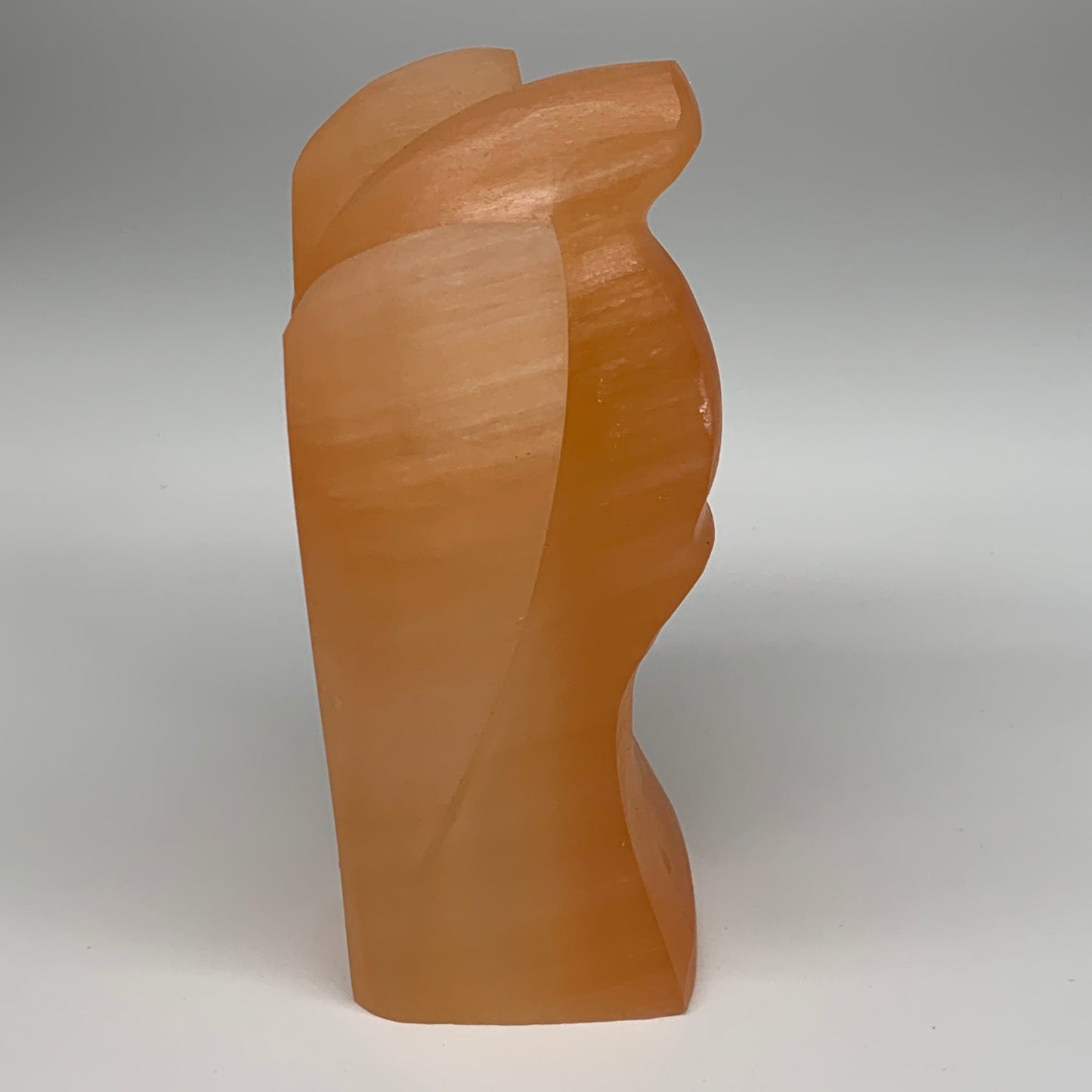 1574g, 7.25"x4.5"x3" Orange Selenite (Satin Spar) Angel Lamps @Morocco,B9433