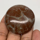 52g, 1.8"x0.7", Natural Untreated Red Shell Fossils Round Palms-tone, F1146