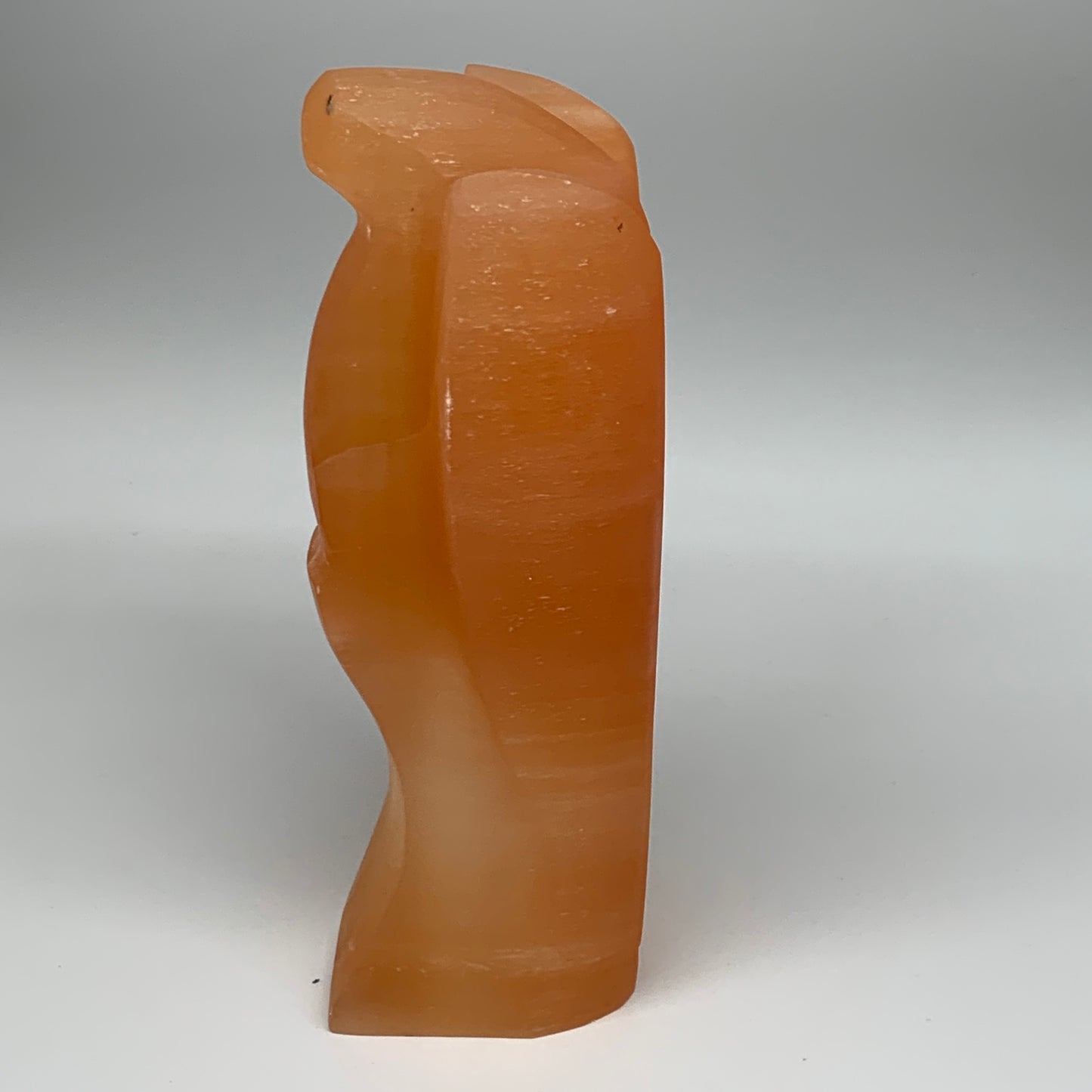1792g, 8.25"x4.2"x2.8" Orange Selenite (Satin Spar) Angel Lamps @Morocco,B9434