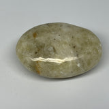 102g, 2.4"x1.7"x1", Natural Yellow Calcite Palm-Stone Crystal Polished Reiki, B1