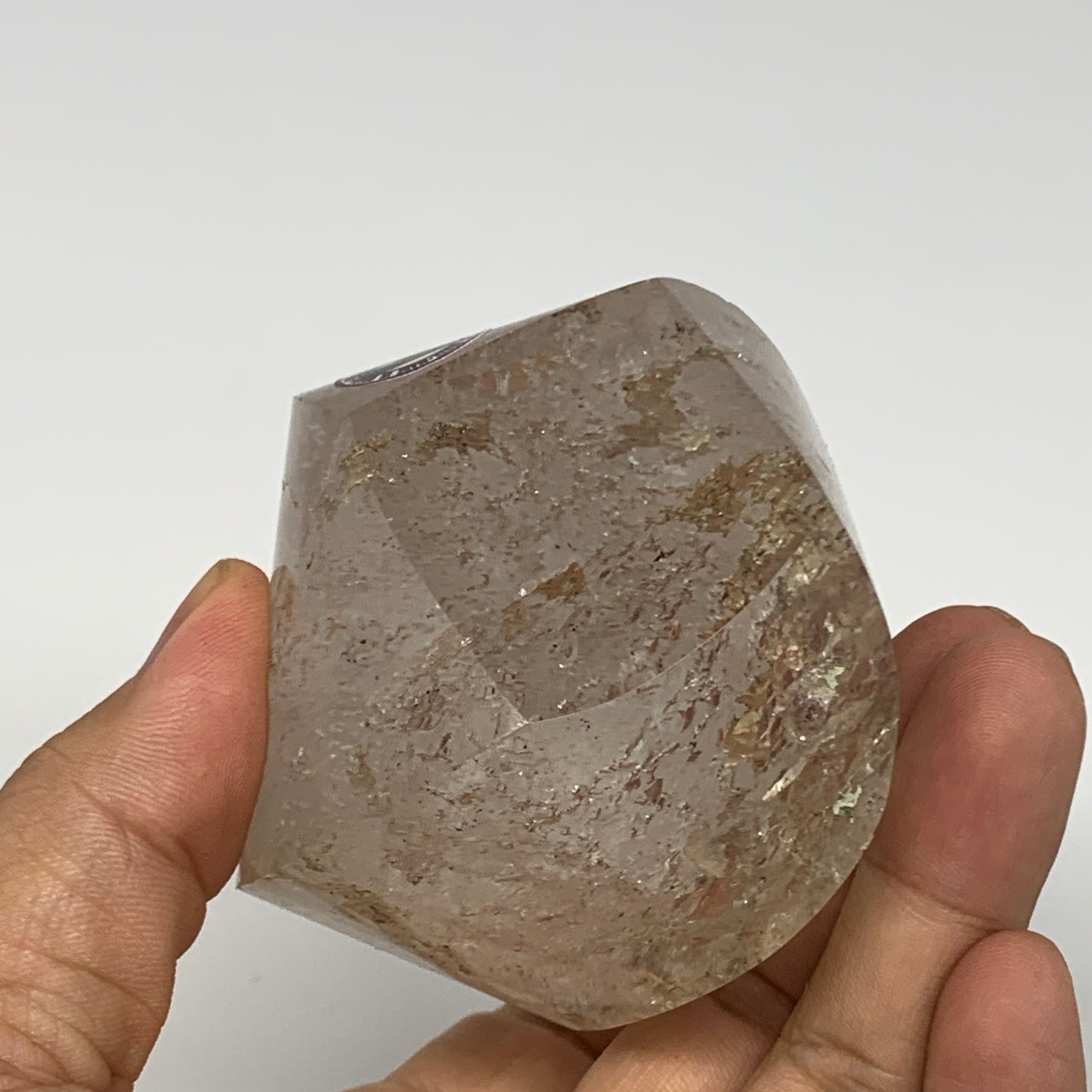 337.8g, 3.2"x2.2"x2.1", Natural Smoky Quartz Flame Polished Crystal @Brazil, B19