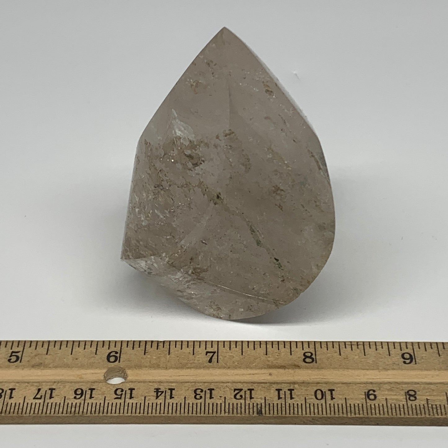 337.8g, 3.2"x2.2"x2.1", Natural Smoky Quartz Flame Polished Crystal @Brazil, B19