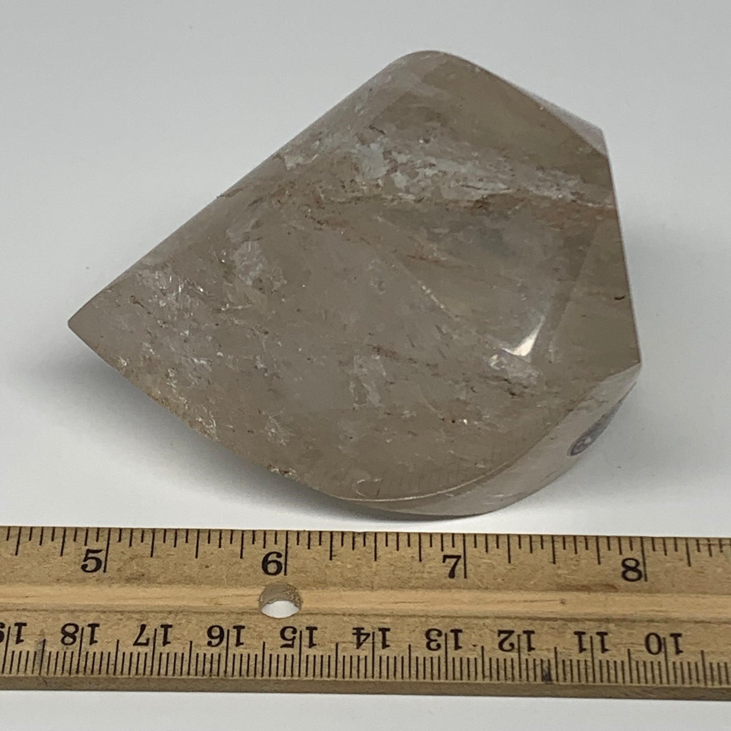 337.8g, 3.2"x2.2"x2.1", Natural Smoky Quartz Flame Polished Crystal @Brazil, B19