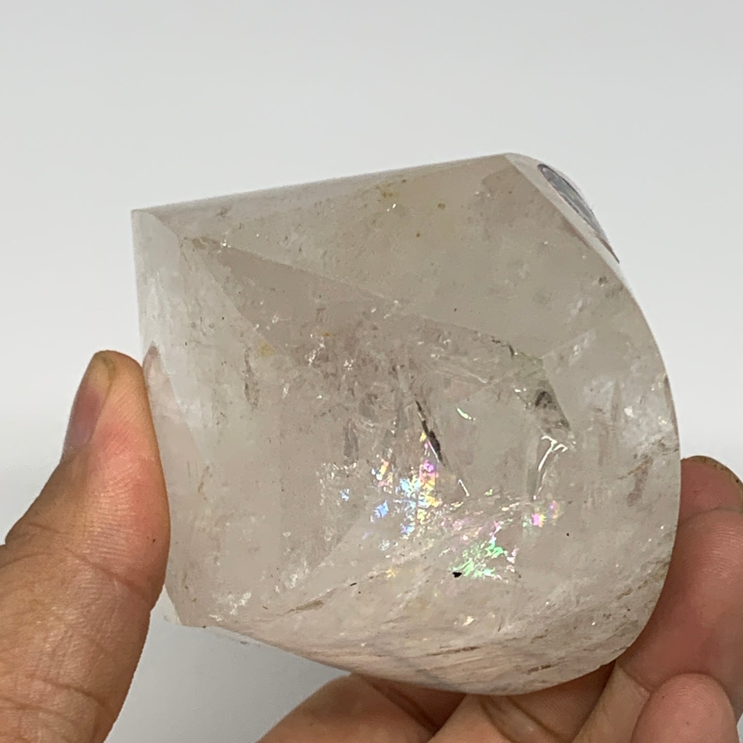 478.3g, 3.6"x3"x2.3", Natural Quartz Flame Polished Crystal @Brazil, B19145