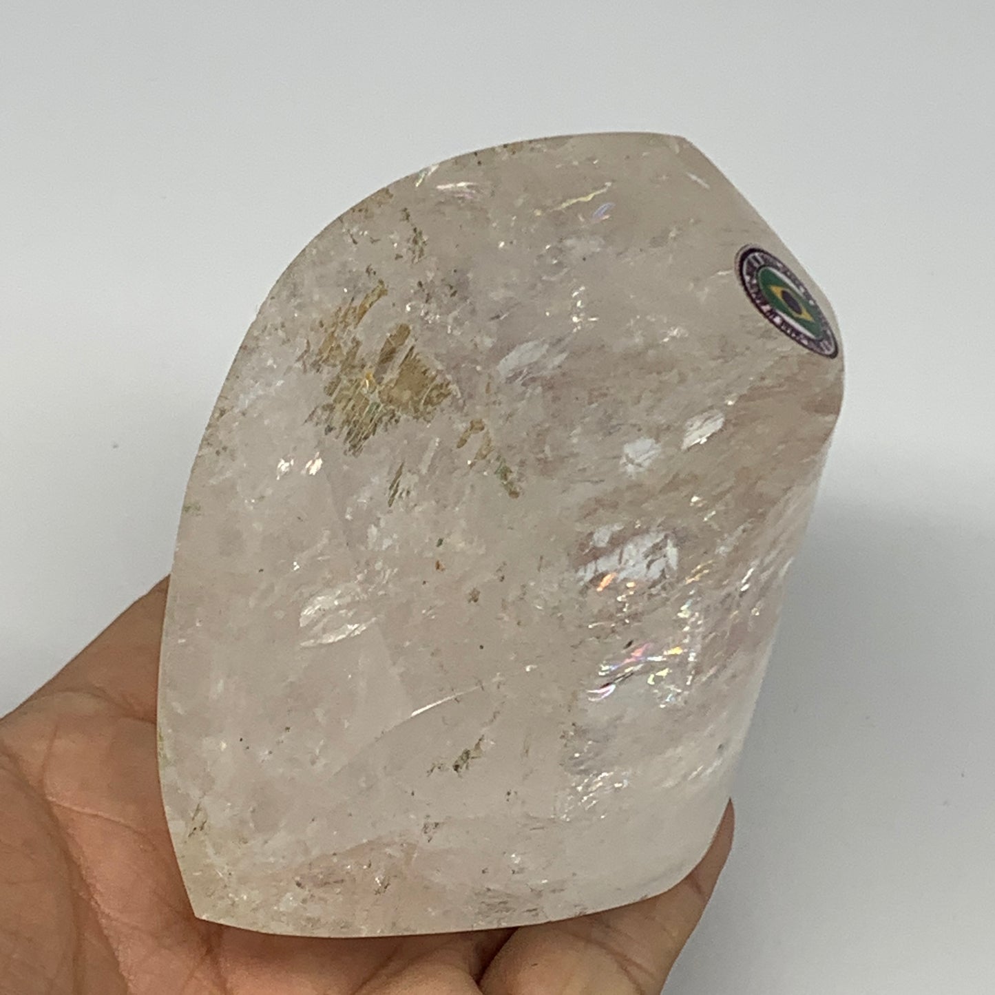 478.3g, 3.6"x3"x2.3", Natural Quartz Flame Polished Crystal @Brazil, B19145