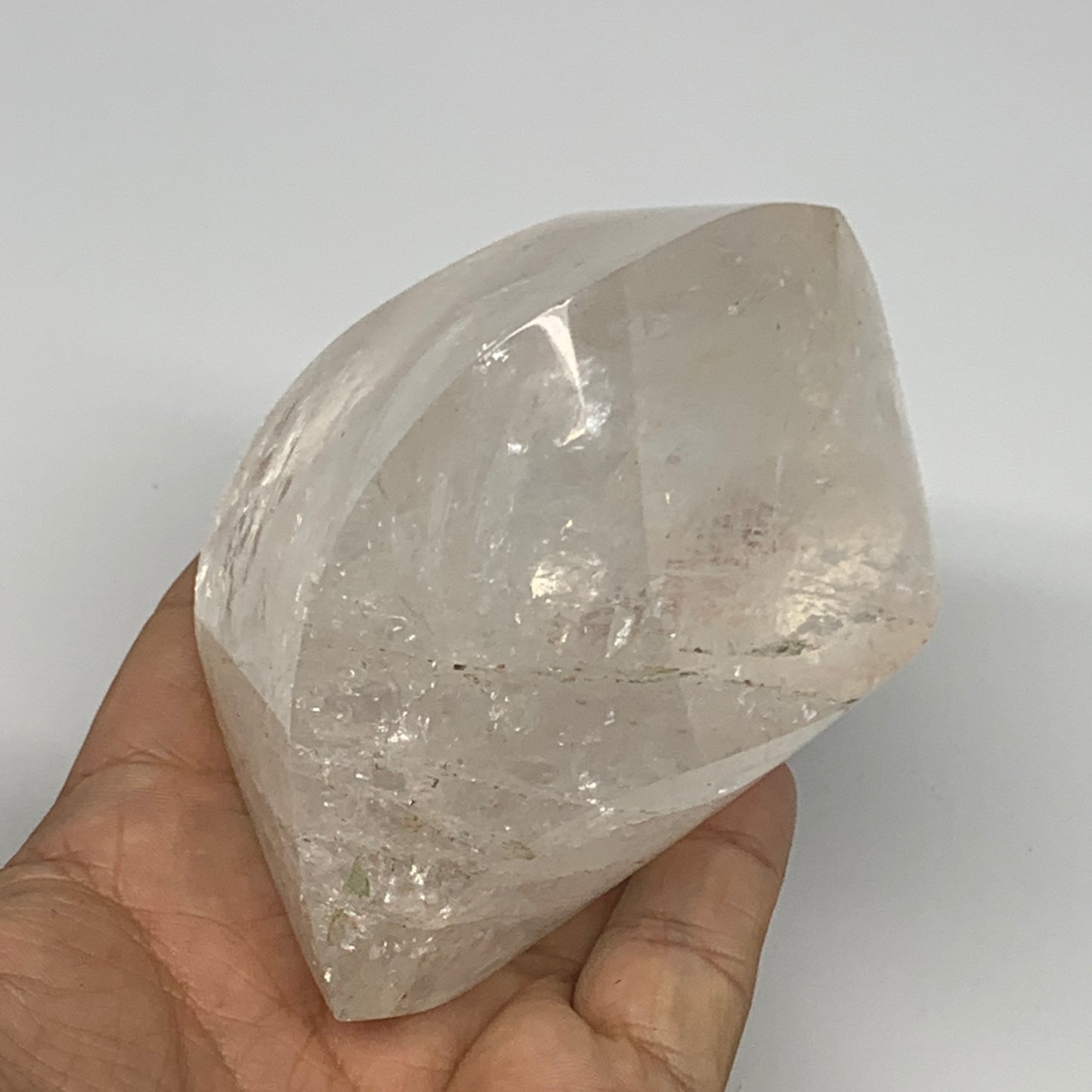 478.3g, 3.6"x3"x2.3", Natural Quartz Flame Polished Crystal @Brazil, B19145