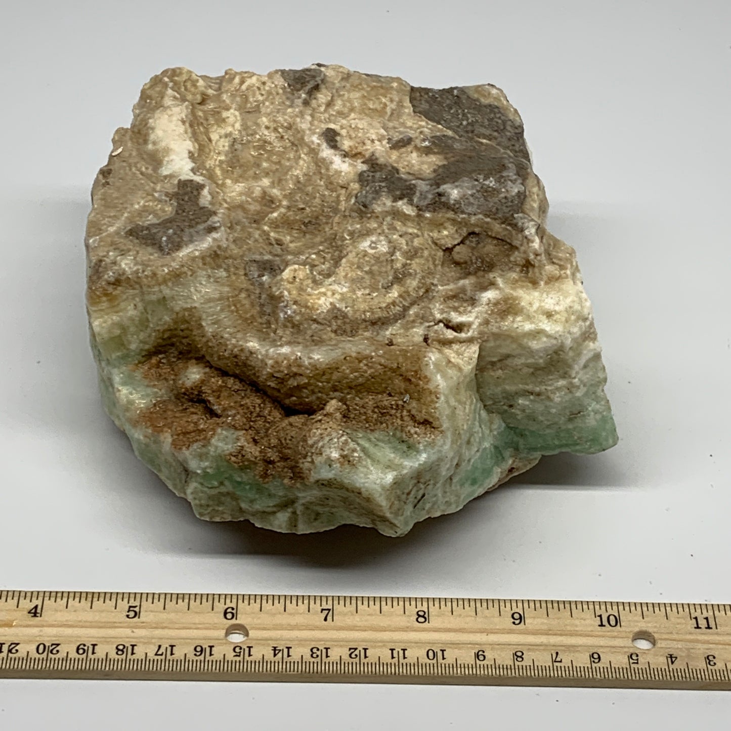 2538g, 6"x5.3"x3", Rough Pistachio Calcite Chunk Mineral @Afghanistan, B24600