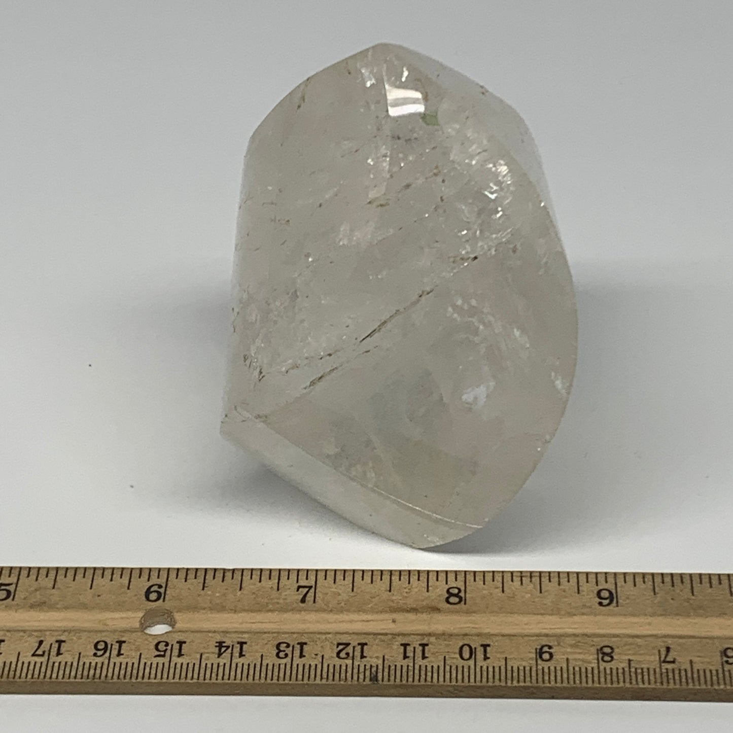 478.3g, 3.6"x3"x2.3", Natural Quartz Flame Polished Crystal @Brazil, B19145