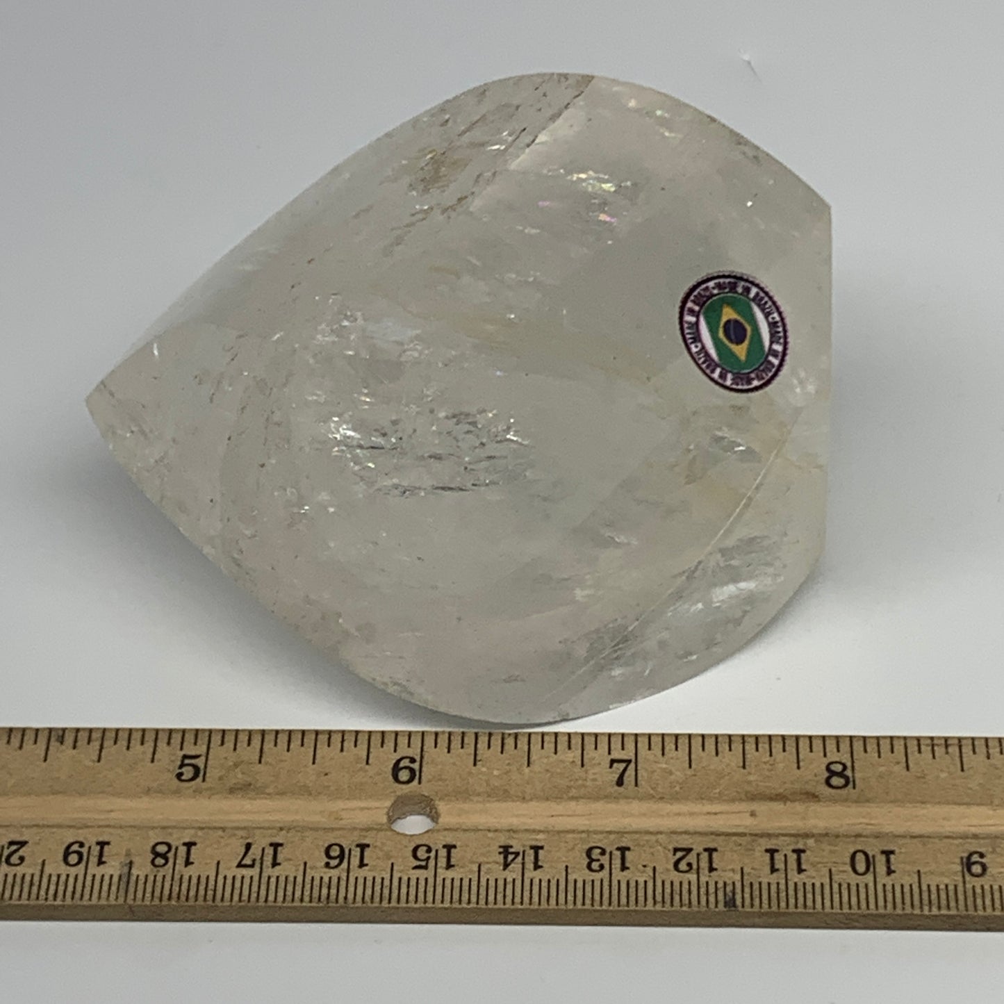478.3g, 3.6"x3"x2.3", Natural Quartz Flame Polished Crystal @Brazil, B19145