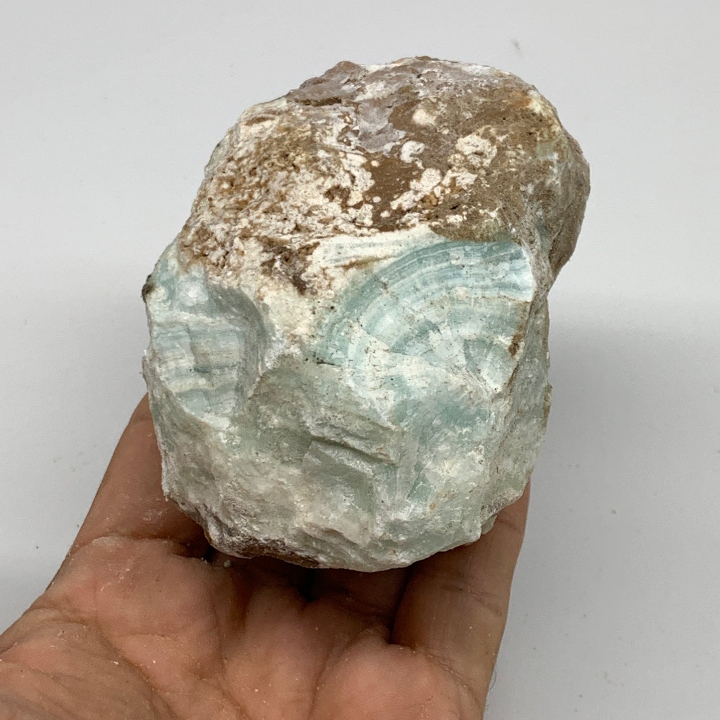 518g, 3.6"x2.7"x2.4", Rough Pistachio Calcite Chunk Mineral @Afghanistan, B24601