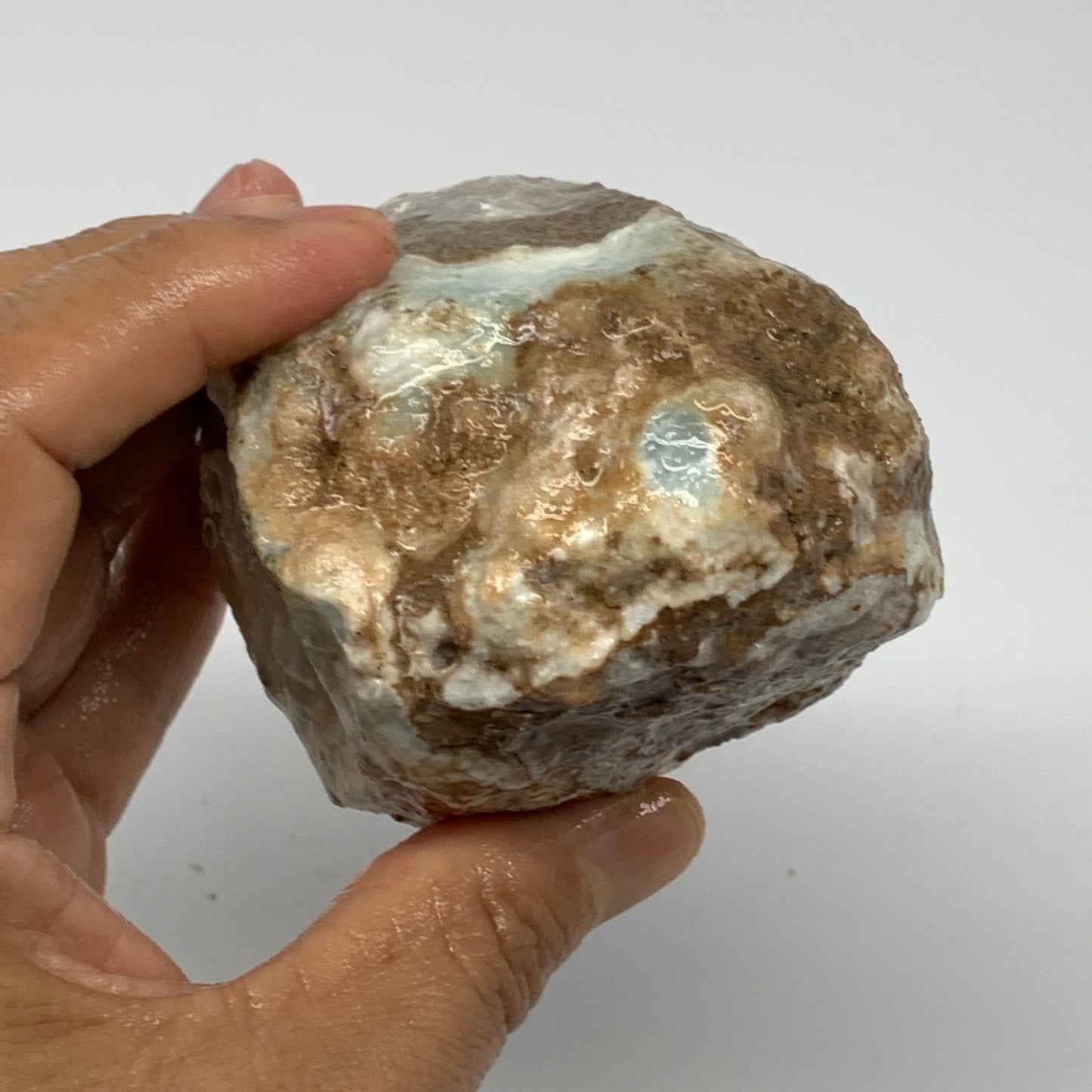 518g, 3.6"x2.7"x2.4", Rough Pistachio Calcite Chunk Mineral @Afghanistan, B24601