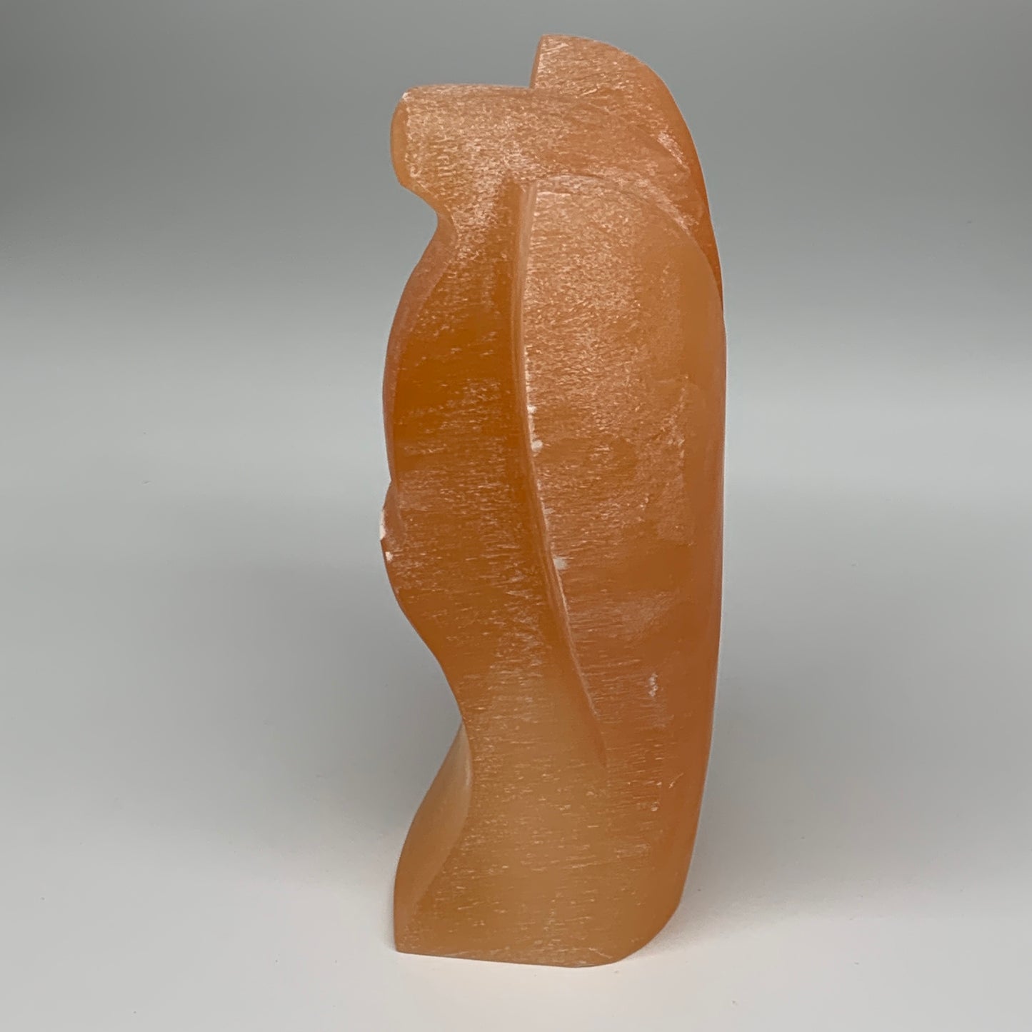 1858g, 8"x4.7"x3" Orange Selenite (Satin Spar) Angel Lamps @Morocco,B9437