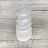 1pc, 3.9"-4.3" Selenite Tower Crystal Twisted Point POWERFUL WHITE Selenite