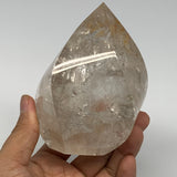 620g, 4.2"x3.2"x2.9", Natural Smoky Quartz Flame Polished Crystal @Brazil, B1914