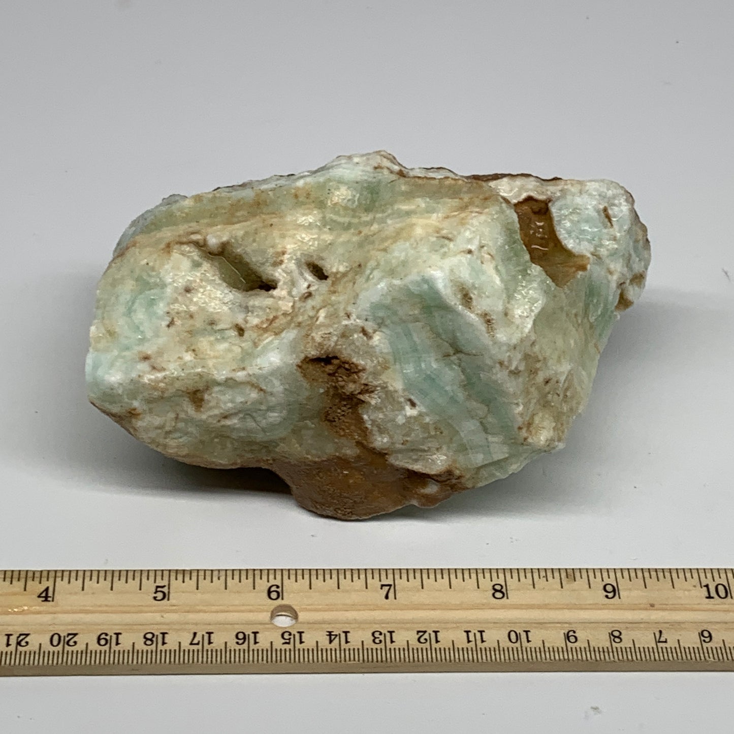 920g, 5.2"x2.7"x2.7", Rough Pistachio Calcite Chunk Mineral @Afghanistan, B24602