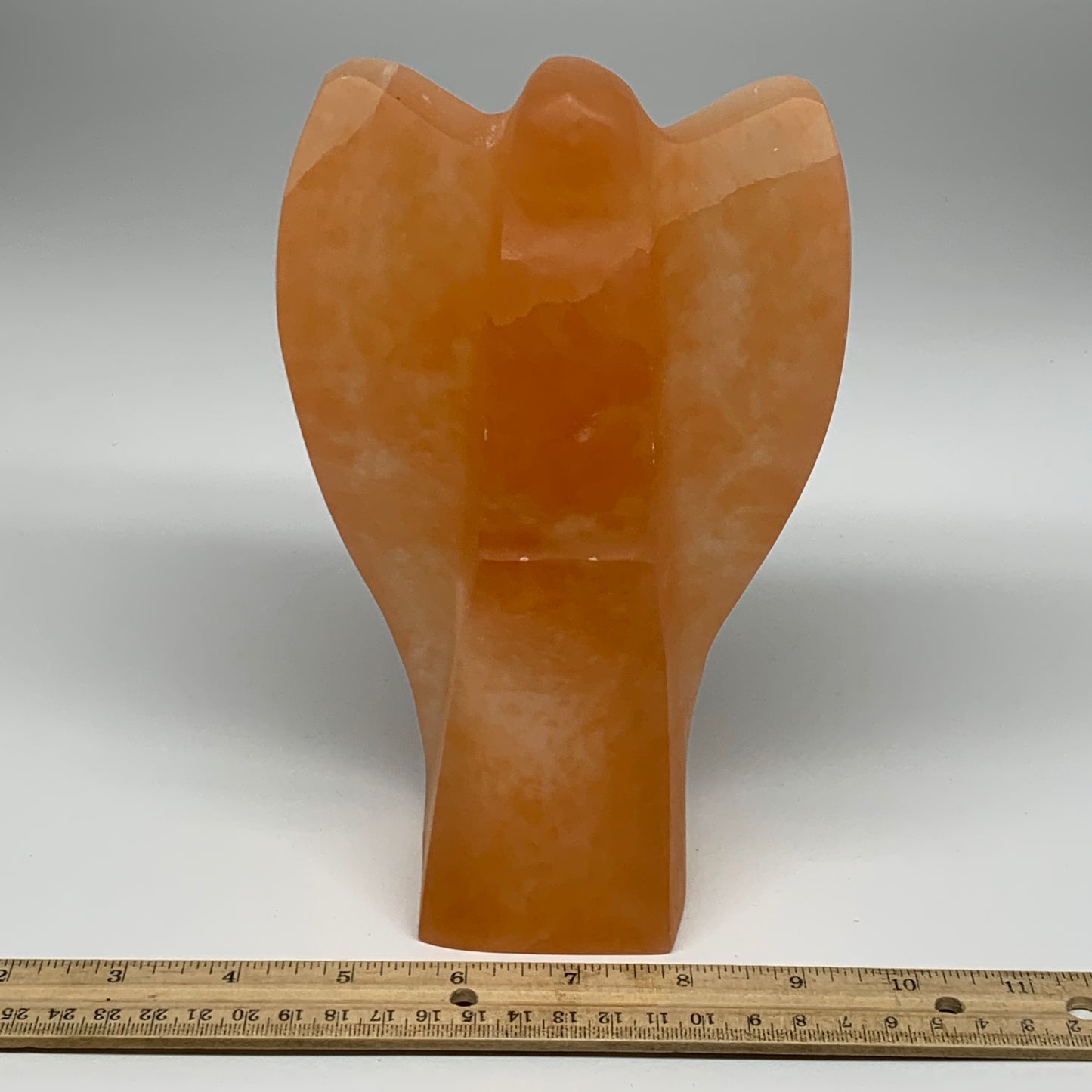 1756g, 8"x4.8"x2.5" Orange Selenite (Satin Spar) Angel Lamps @Morocco,B9438