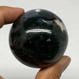 166.4g, 2"(49mm), Natural Moss Agate Sphere Ball Gemstone @India,B22427