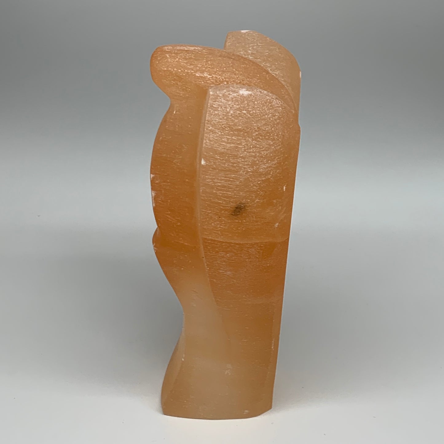 1678g, 7.75"x4.6"x2.9" Orange Selenite (Satin Spar) Angel Lamps @Morocco,B9439