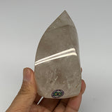 437.1g, 3.9"x2.3"x2.1", Natural Quartz Flame Polished Crystal @Brazil, B19149