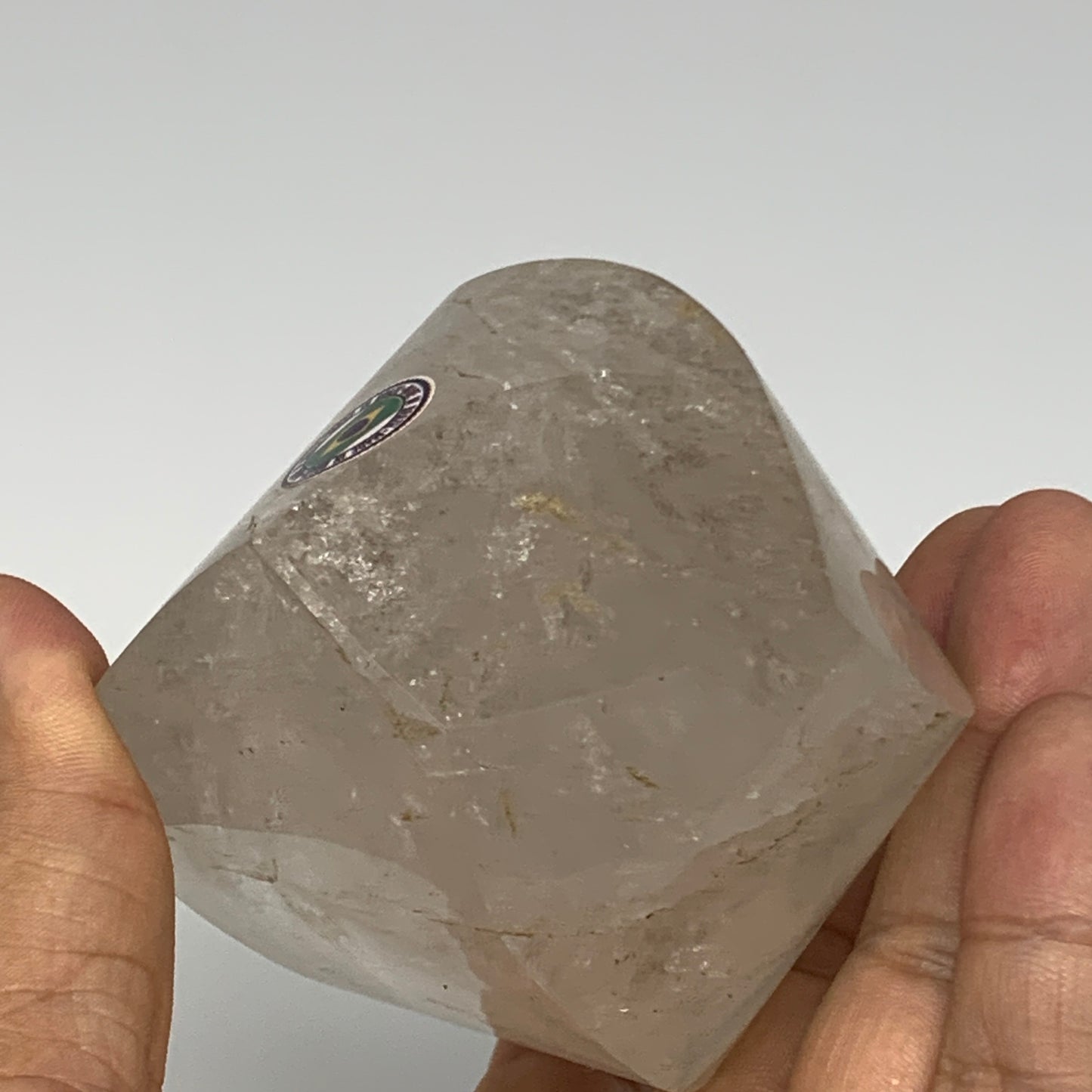 437.1g, 3.9"x2.3"x2.1", Natural Quartz Flame Polished Crystal @Brazil, B19149