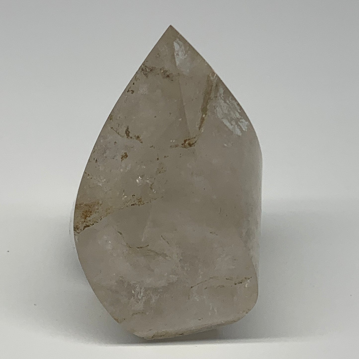 437.1g, 3.9"x2.3"x2.1", Natural Quartz Flame Polished Crystal @Brazil, B19149