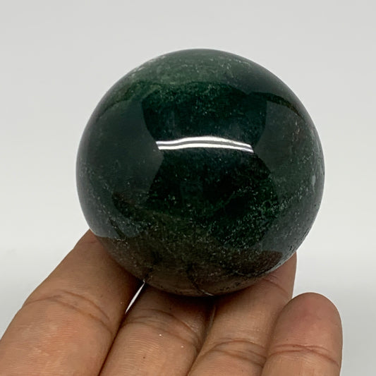 170.6g, 2"(50mm), Natural Moss Agate Sphere Ball Gemstone @India,B22429