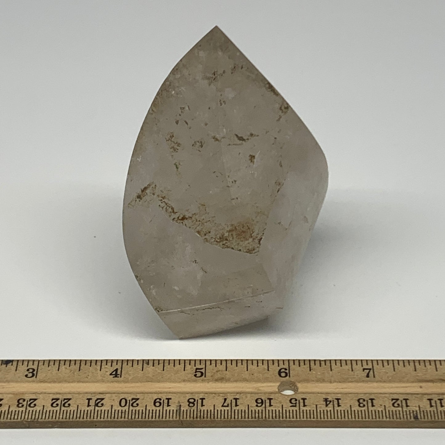 437.1g, 3.9"x2.3"x2.1", Natural Quartz Flame Polished Crystal @Brazil, B19149