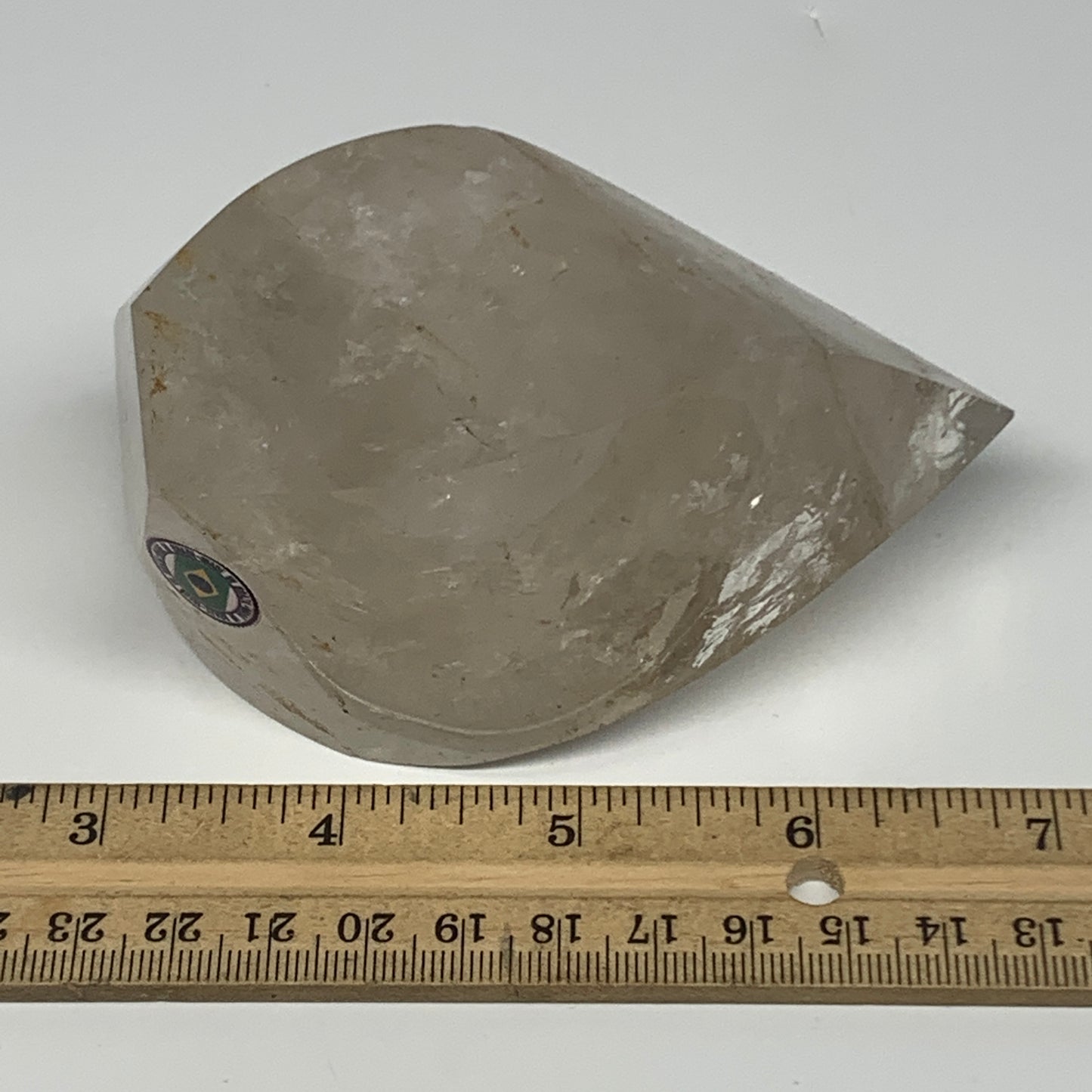 437.1g, 3.9"x2.3"x2.1", Natural Quartz Flame Polished Crystal @Brazil, B19149