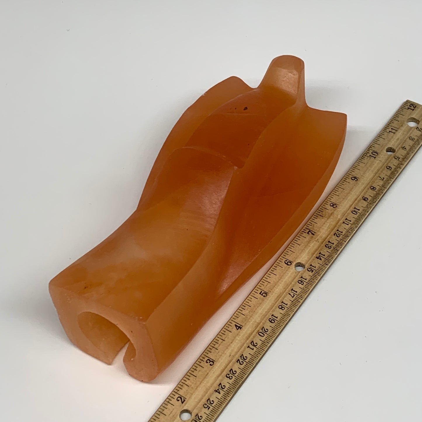 1474g, 8"x3.8"x2.8" Orange Selenite (Satin Spar) Angel Lamps @Morocco,B9440